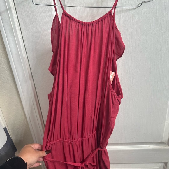 Wide Leg V Back Jumpsuit - Picture 1 of 6